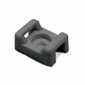 HellermannTyton CTM00C2 Cable Tie Anchor Mount, .58" x .37", .15" Hole Dia, .2" Max Tie Width, PA66, Black, 100/pkg
