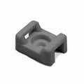 HellermannTyton CTM00M4 Cable Tie Anchor Mount, .58" x .37", .15" Hole Dia, .2" Max Tie Width, PA66, Black, 1000/pkg