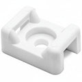 HellermannTyton CTM210C2 Cable Tie Anchor Mount, .86" x .61", .18" Hole Dia, .31" Max Tie Width, PA66, White, 100/pkg