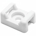 HellermannTyton CTM210M4 Cable Tie Anchor Mount, .86" x .61", .18" Hole Dia, .31" Max Tie Width, PA66, White, 1000/pkg