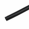 HellermannTyton CTN1140STD Convoluted Tubing, Slit, 1.25" Dia, PA6, Black with Gray Stripe, 250 ft/carton