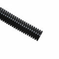 HellermannTyton CTN120 Convoluted Tubing, Slit, .5" Dia, PA6, Black with Gray Stripe, 8500 ft/carton