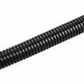 HellermannTyton CTN340 Convoluted Tubing, Slit, .75" Dia, PA6, Black with Gray Stripe, 4200 ft/carton