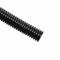 HellermannTyton CTN340STD Convoluted Tubing, Slit, .75" Dia, PA6, Black with Gray Stripe, 550 ft/carton