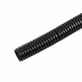 HellermannTyton CTN580STD Convoluted Tubing, Slit, .63" Dia, PA6, Black with Gray Stripe, 800 ft/carton