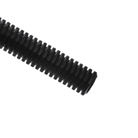 HellermannTyton CTP10STD Convoluted Tubing, Slit, 1" Dia, PE, Black, 300 ft/pkg