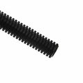 HellermannTyton CTP1140STD Convoluted Tubing, Slit, 1.25" Dia, PE, Black, 250 ft/carton