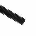 HellermannTyton CTP140STD Convoluted Tubing, Slit, .25" Dia, PE, Black, 3200 ft/carton
