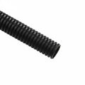 HellermannTyton CTP380 Convoluted Tubing, Slit, .38" Dia, PE, Black, 15000ft/carton