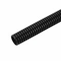 HellermannTyton CTP380STD Convoluted Tubing, Slit, .38" Dia, PE, Black, 1900 ft/carton