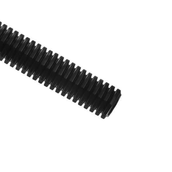 HellermannTyton CTP380STD Convoluted Tubing, Slit, .38" Dia, PE, Black, 1900 ft/carton