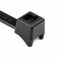 HellermannTyton CTT60R0C2 Clamp Tie, 8" Long, 60lb Tensile Strength, PA66, Black, 100/pkg