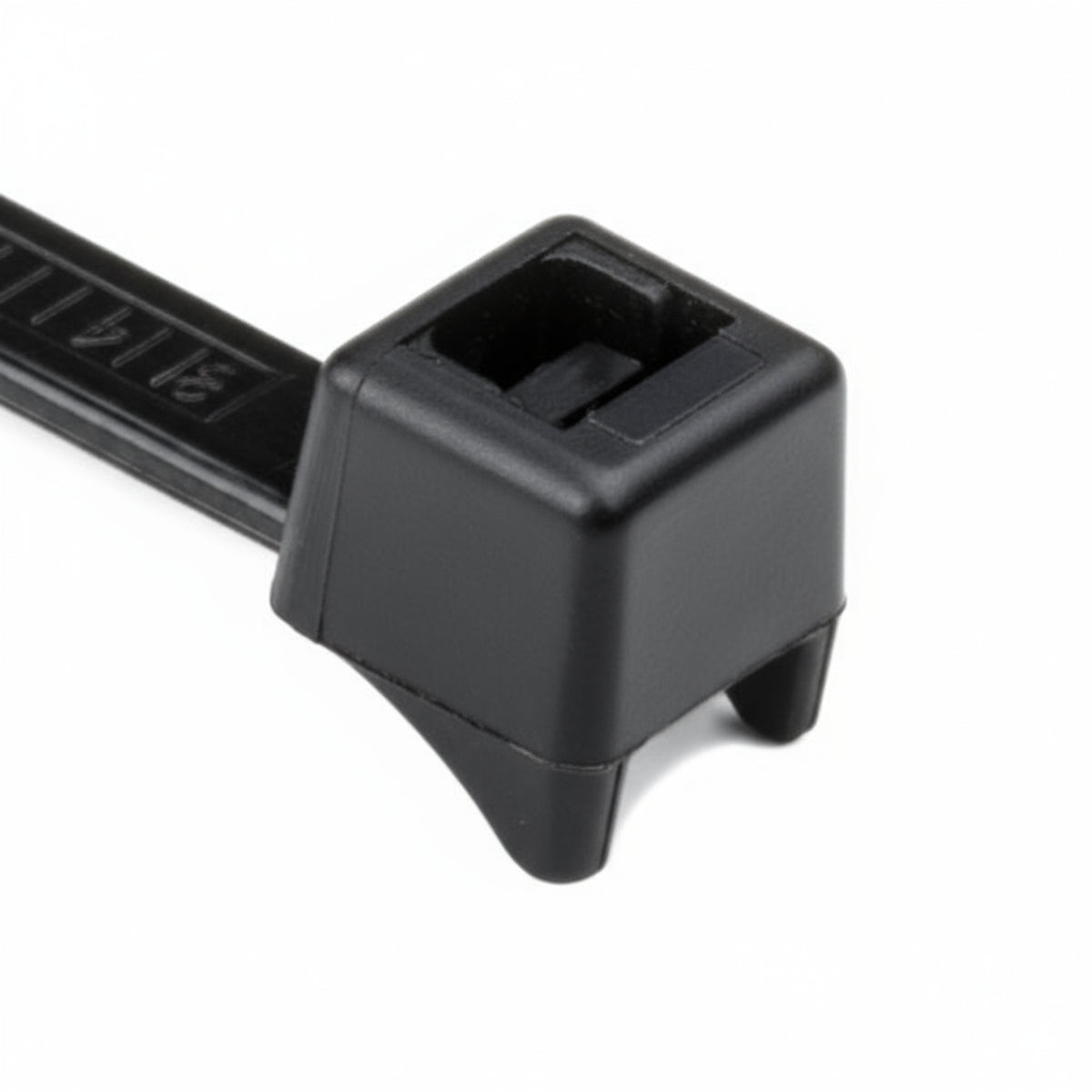 HellermannTyton CTT60R0C2 Clamp Tie, 8" Long, 60lb Tensile Strength, PA66, Black, 100/pkg