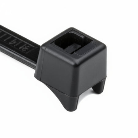 HellermannTyton CTT60R0C2 Clamp Tie, 8" Long, 60lb Tensile Strength, PA66, Black, 100/pkg