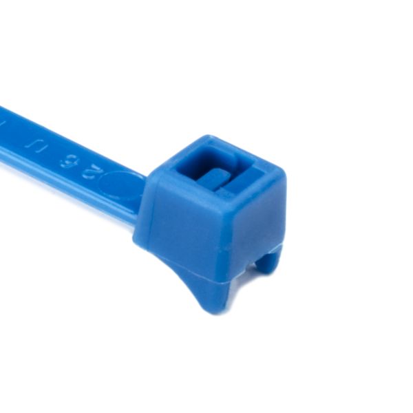 HellermannTyton CTT60R6M4 Clamp Tie, 8" Long, 60lb Tensile Strength, PA66, Blue, 1000/pkg
