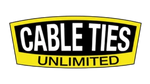 Logo of Cable Ties Unlimited with a black and yellow color scheme on a white background
