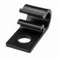 HellermannTyton D10H4 Screw Mount Cable Clip, 0.39" Max Bundle Dia, 0.31" Mounting Hole Dia, POM, Black, 500/pkg