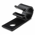 HellermannTyton D15L4 Screw Mount Cable Clip, 0.59" Max Bundle Dia, 0.31" Mounting Hole Dia, POM, Black, 200/pkg