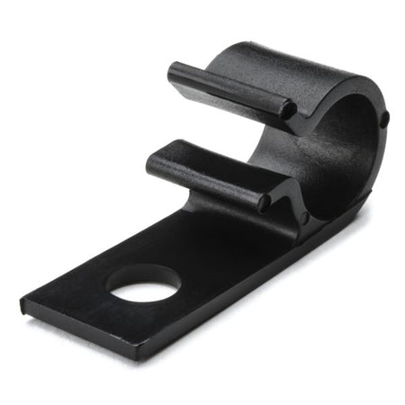 HellermannTyton D15L4 Screw Mount Cable Clip, 0.59" Max Bundle Dia, 0.31" Mounting Hole Dia, POM, Black, 200/pkg