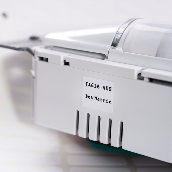 HellermannTyton TAG15-400 Dot Matrix Label, 1.0" x .50", 7 Across, Polyester, White, 5000/pkg