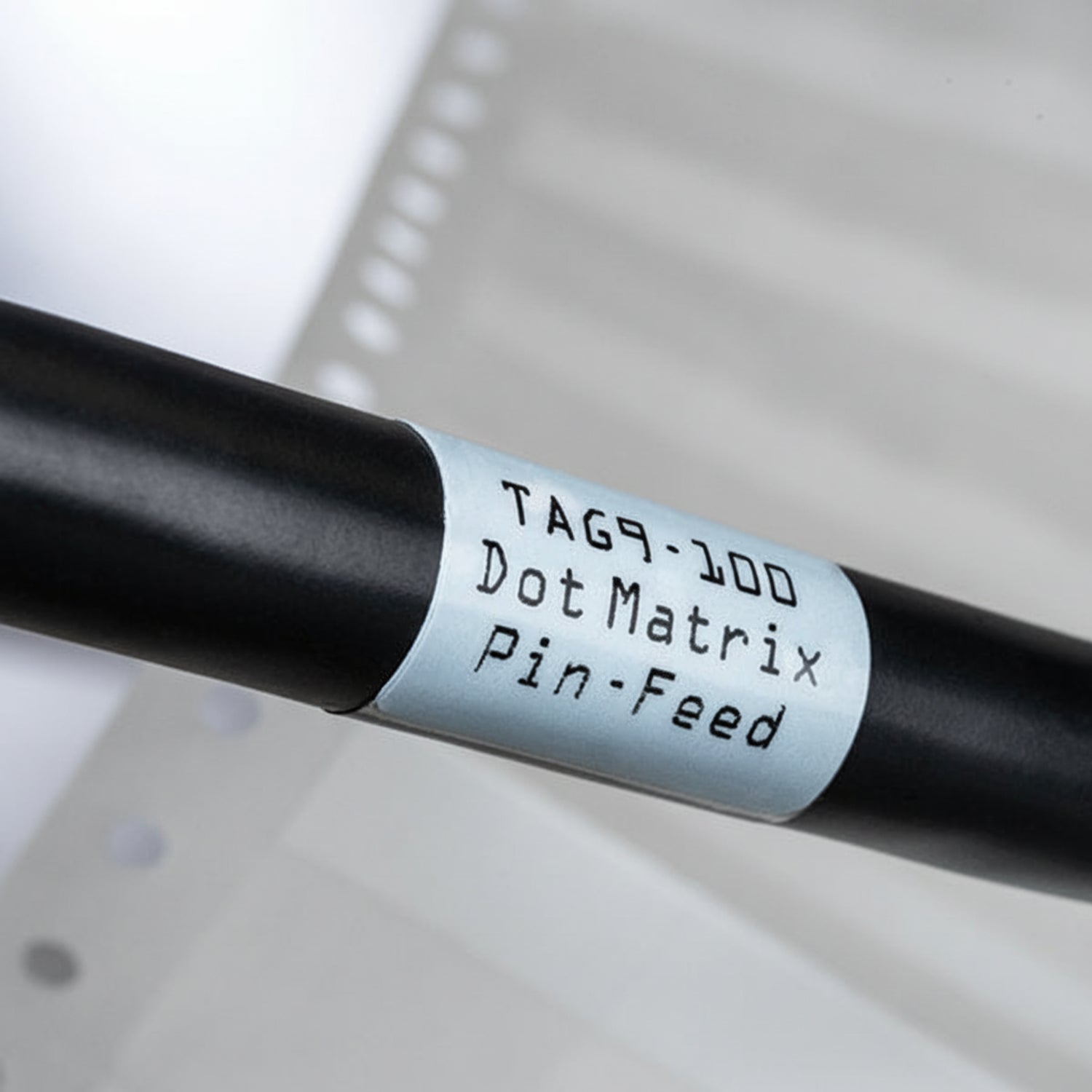 HellermannTyton TAG2-100 Dot Matrix Label, Self-Laminating, .50" x .50" x 1.437", 16 Across, White, 5000/pkg