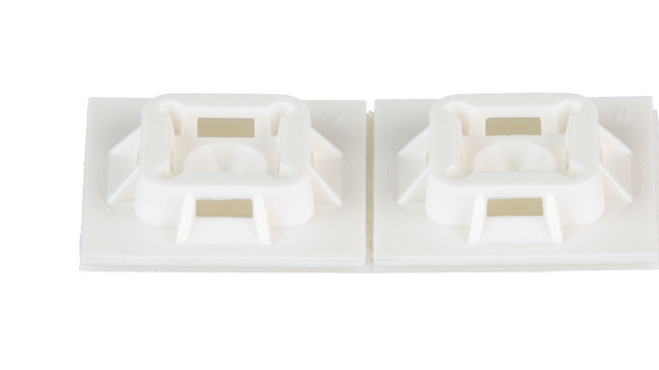 Panduit 4-Way Nylon Cable Tie Holder 1"x1" White ABM100-AT-D