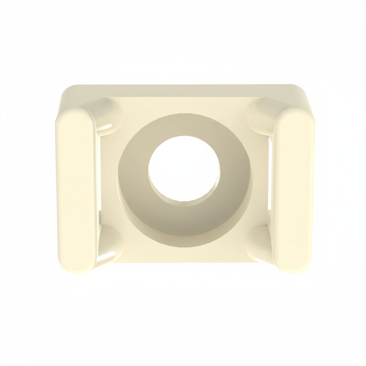 Panduit TM1S6-M69 Cable Tie Mount, Ivory, V-0 PA 6.6, 0.513x0.316", #6 Screw