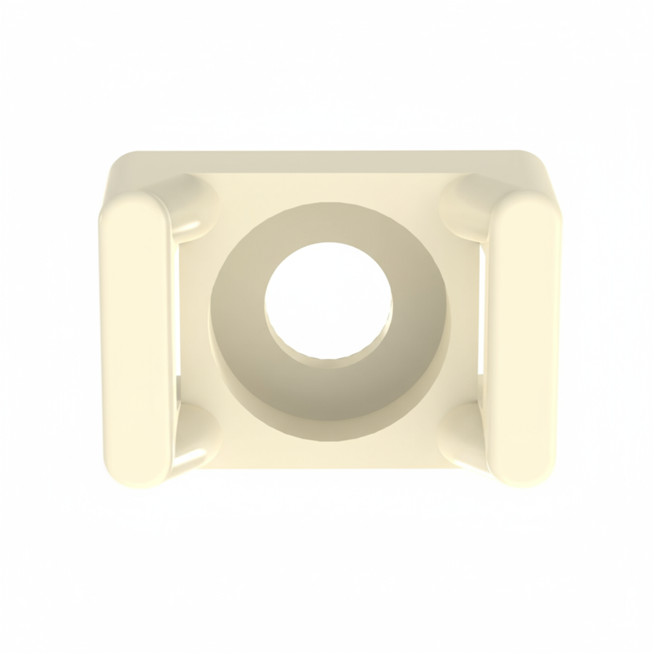 Panduit TM1S6-M69 Cable Tie Mount, Ivory, V-0 PA 6.6, 0.513x0.316", #6 Screw