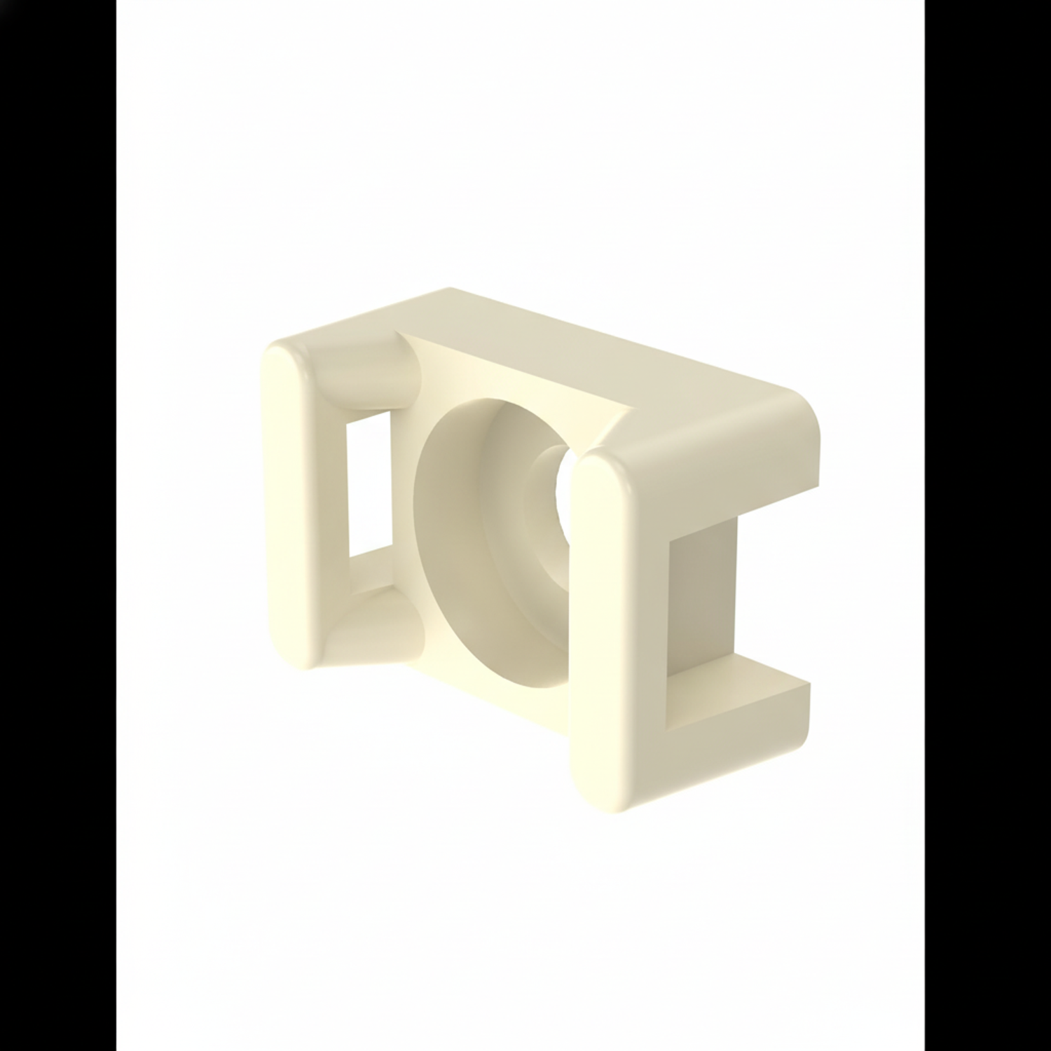 Panduit TM1S6-M69 Cable Tie Mount, Ivory, V-0 PA 6.6, 0.513x0.316", #6 Screw
