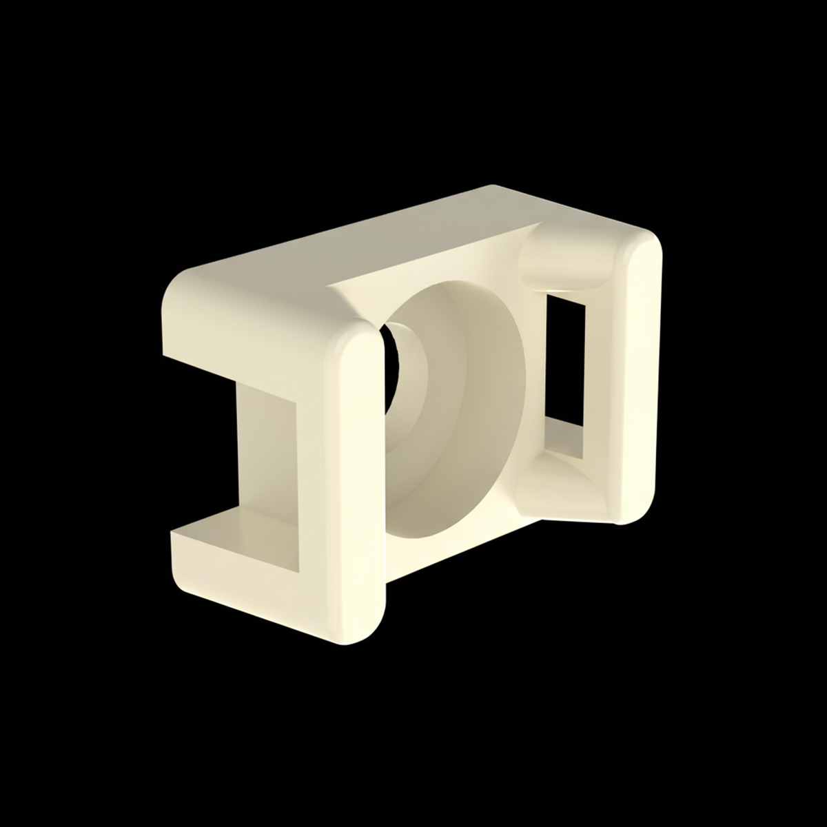 Panduit TM1S6-M69 Cable Tie Mount, Ivory, V-0 PA 6.6, 0.513x0.316", #6 Screw