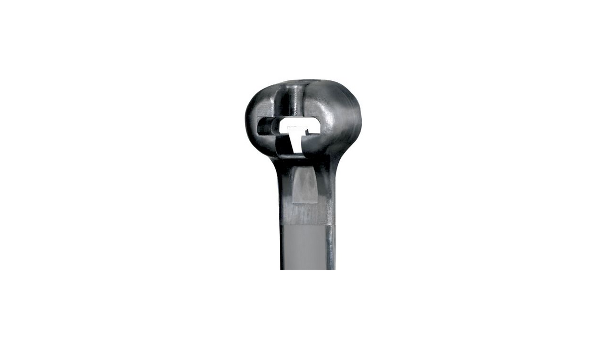 Dome-Top® BT2I-M30 Barb Tie, Black, High Heat PA6.6, 8"L, 40lb, PK1000