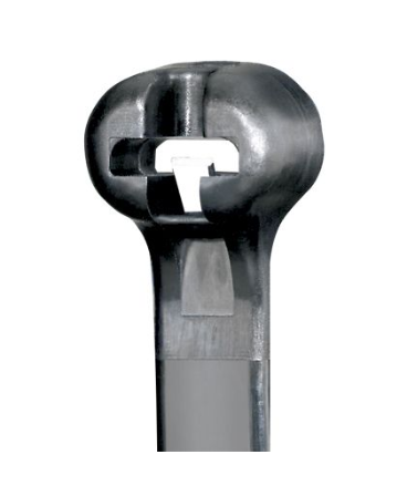 Panduit 15" 120lb Black UV Weather Resistant Dome-Top Barb Ty Cable Ties 50/bag, Part #BT4LH-L0