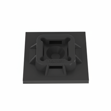 ABM100-AT-D0 Cable Tie Mount, Black, UV PA6.6, Acrylic Adh., 1x1", PK500
