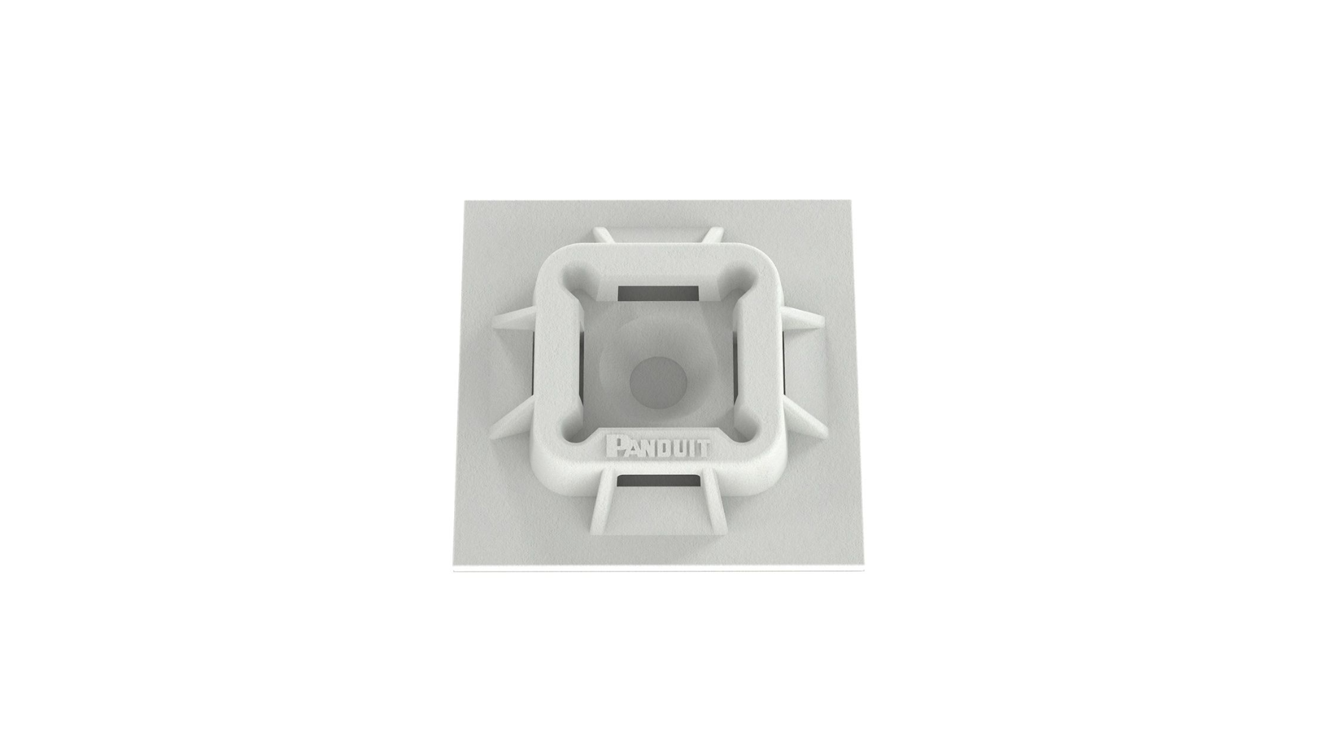 Panduit 4-Way Nylon Cable Tie Holder 1"x1" White ABM100-AT-D