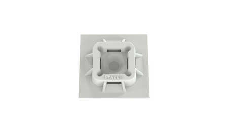 Panduit 4-Way Nylon Cable Tie Holder 1"x1" White ABM100-AT-D