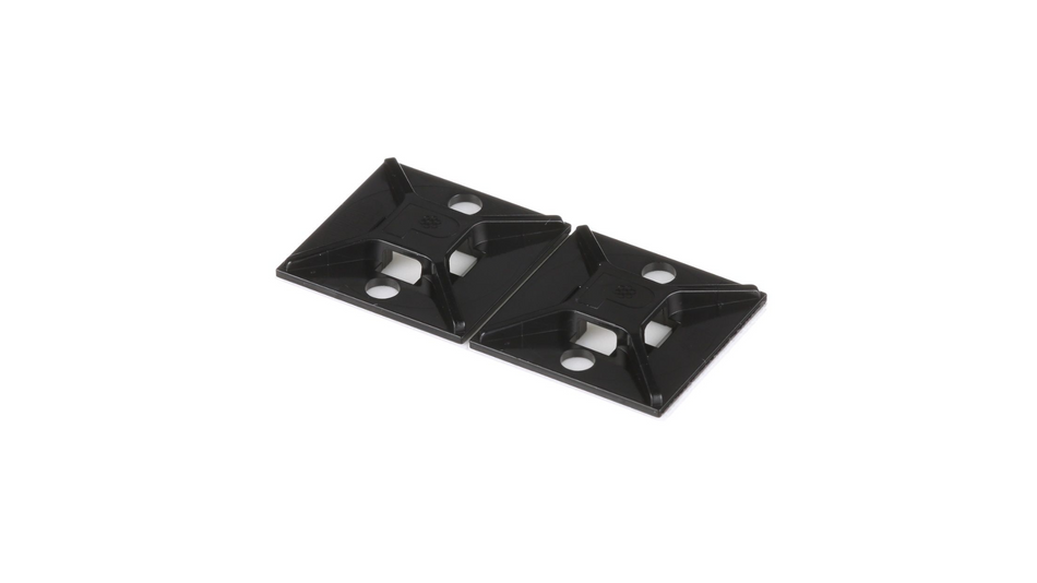 ABM2S-AT-D0 Cable Tie Mount, Black, UV ABS, Acrylic Adh., 1x1", PK500