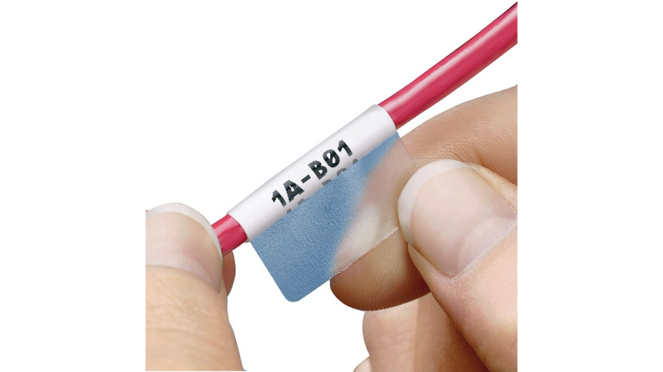 Panduit S050X150YAJ Self-Lam, Polyester, White, 5000 Lbls, L/IJ, 1.5"x0.5", 0.5" PO H