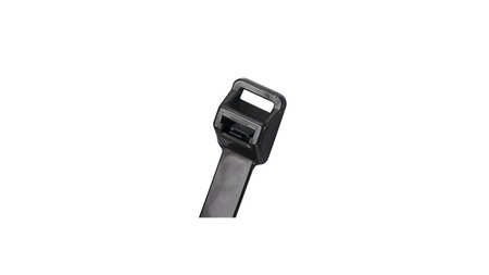 Pan-Ty® PRT5EH-C100 Releasable Cable Tie, Black, UV Polypropylene, 20.1"L, 90lb