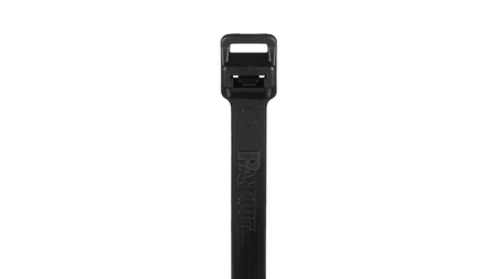 Pan-Ty® PRT5EH-C100 Releasable Cable Tie, Black, UV Polypropylene, 20.1"L, 90lb
