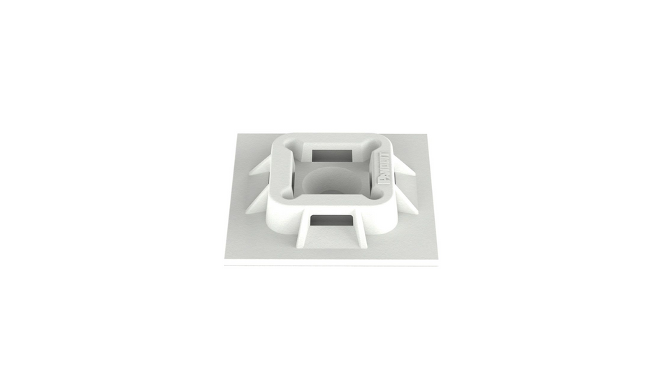 Panduit 4-Way Nylon Cable Tie Holder 1"x1" White ABM100-AT-D