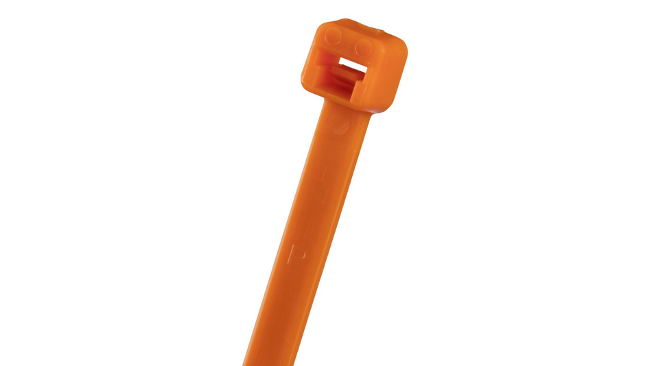 Pan-Ty® PLT2S-M3 Cable Tie, Orange, PA6.6, 7.4"L, 50lb, PK1000