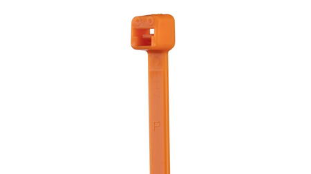 Pan-Ty® PLT2S-M3 Cable Tie, Orange, PA6.6, 7.4"L, 50lb, PK1000