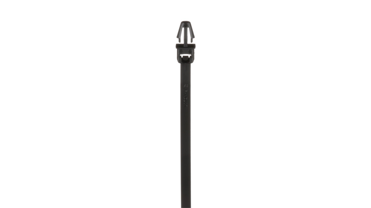 Pan-Ty® PLP2S-M0 Locking Push Mount Tie, Black, UV PA6.6, 7.9"L, 50lb, PK1000