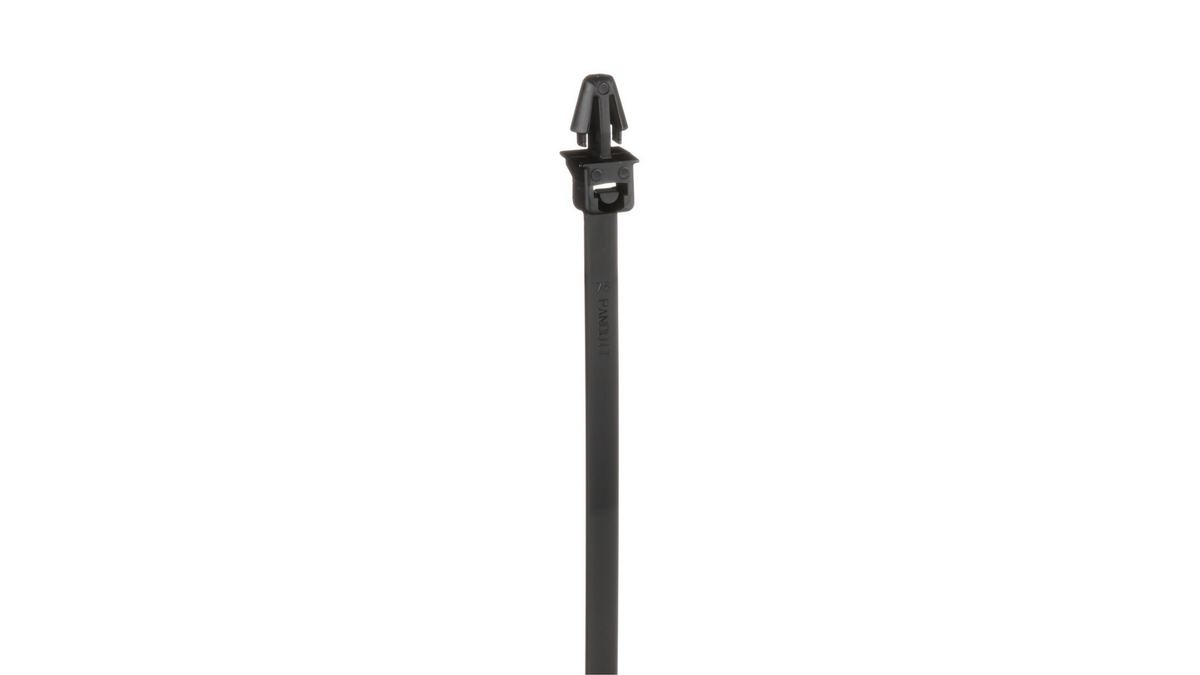 Pan-Ty® PLP2S-M0 Locking Push Mount Tie, Black, UV PA6.6, 7.9"L, 50lb, PK1000
