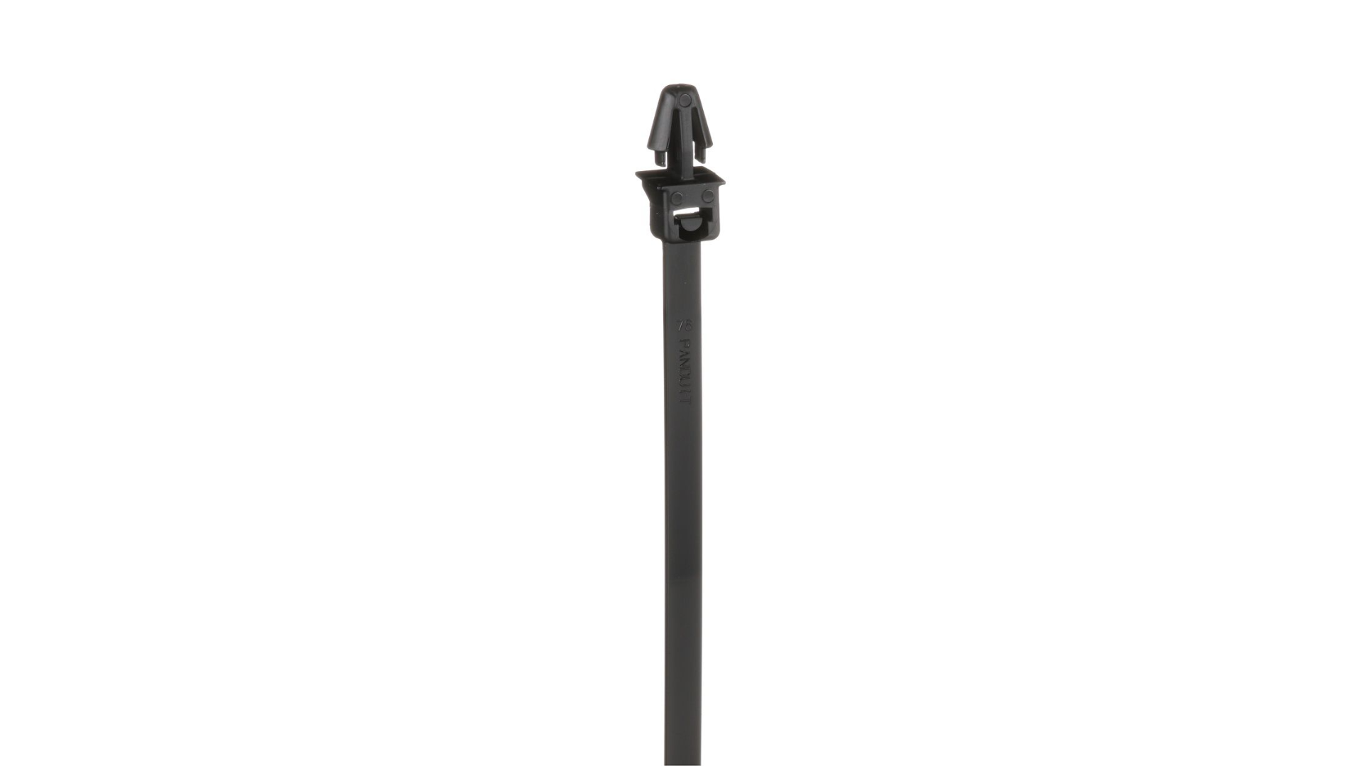 Pan-Ty® PLP2S-M0 Locking Push Mount Tie, Black, UV PA6.6, 7.9"L, 50lb, PK1000
