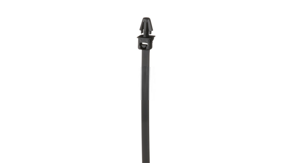 Pan-Ty® PLP2S-M0 Locking Push Mount Tie, Black, UV PA6.6, 7.9"L, 50lb, PK1000