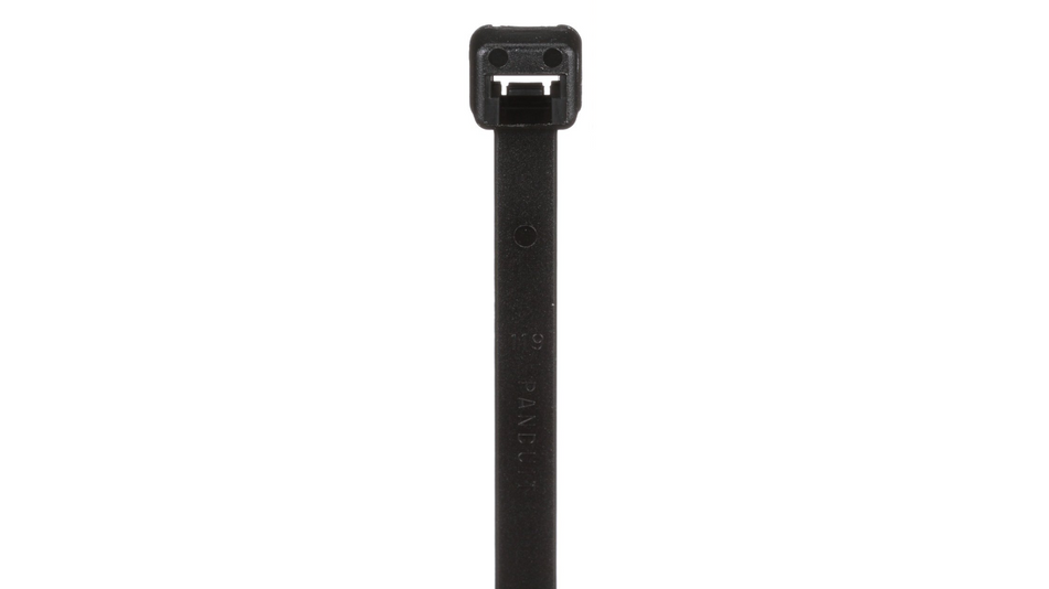 Panduit PLT4.5S-M0 Pan-Ty® Locking Cable Tie, Black, 15.5" Length, 50 lb Tensile Strength, 1000/Bag