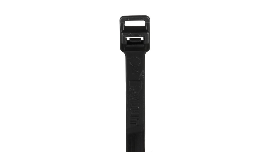 Panduit PLT5EH-C0 Pan-Ty® Locking Lashing Cable Tie, Black, 20.1" Length, 250 lb Tensile Strength, 100/Bag