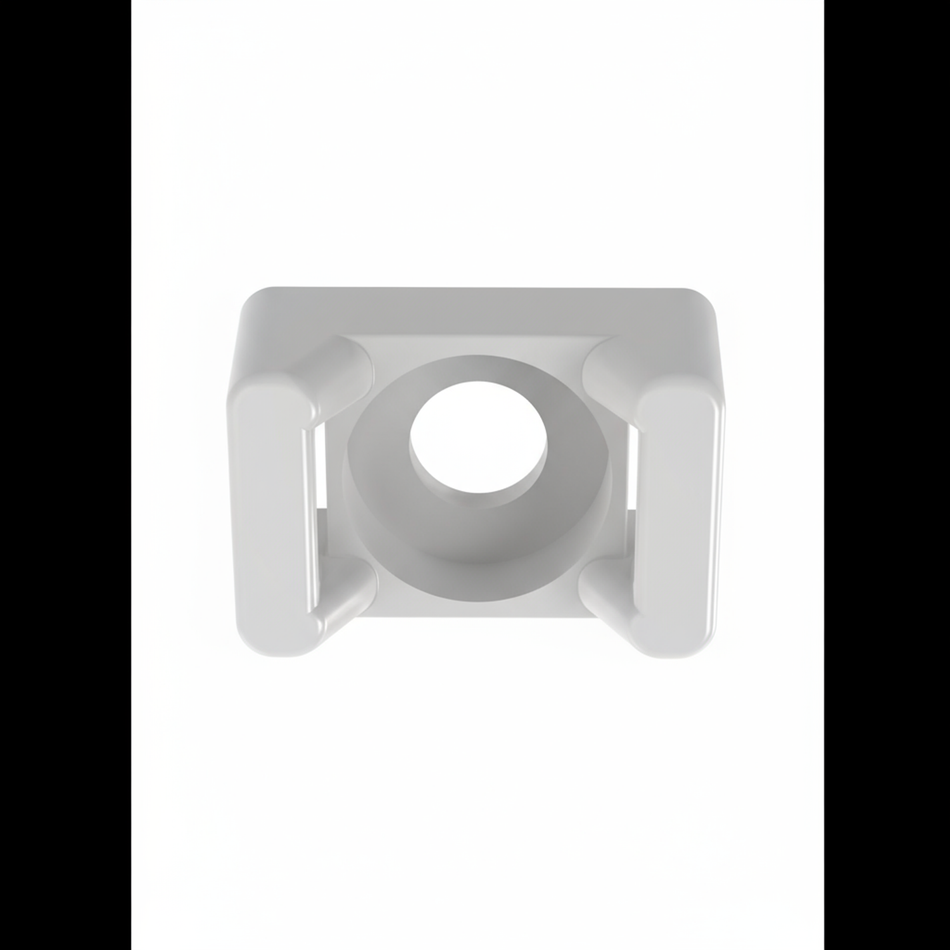 Panduit TM2R6-C Cable Tie Mount, Natural, PA 6.6, 0.63x0.43", #6 Rivet, PK100