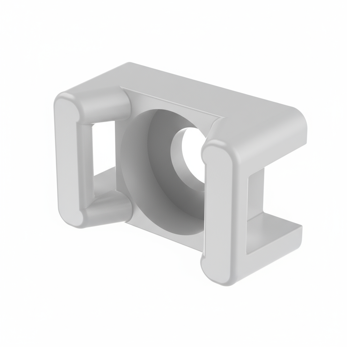 Panduit TM2R6-C Cable Tie Mount, Natural, PA 6.6, 0.63x0.43", #6 Rivet, PK100